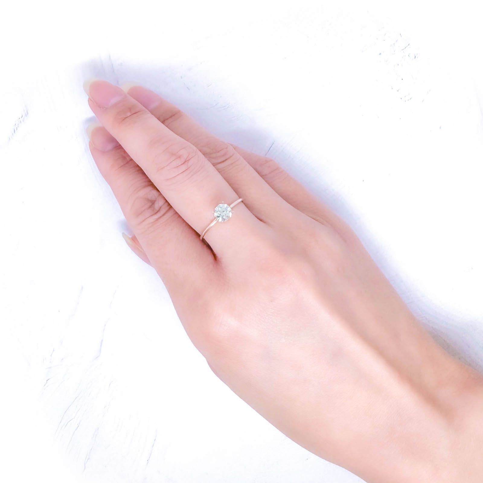 ◇オクタゴンカット◇カラーレスジルコン(宝石名ホワイト・ジルコン)スリランカ/カンボジア産 識別済 0.89ct / 5.1x5mm前後 [251231384]