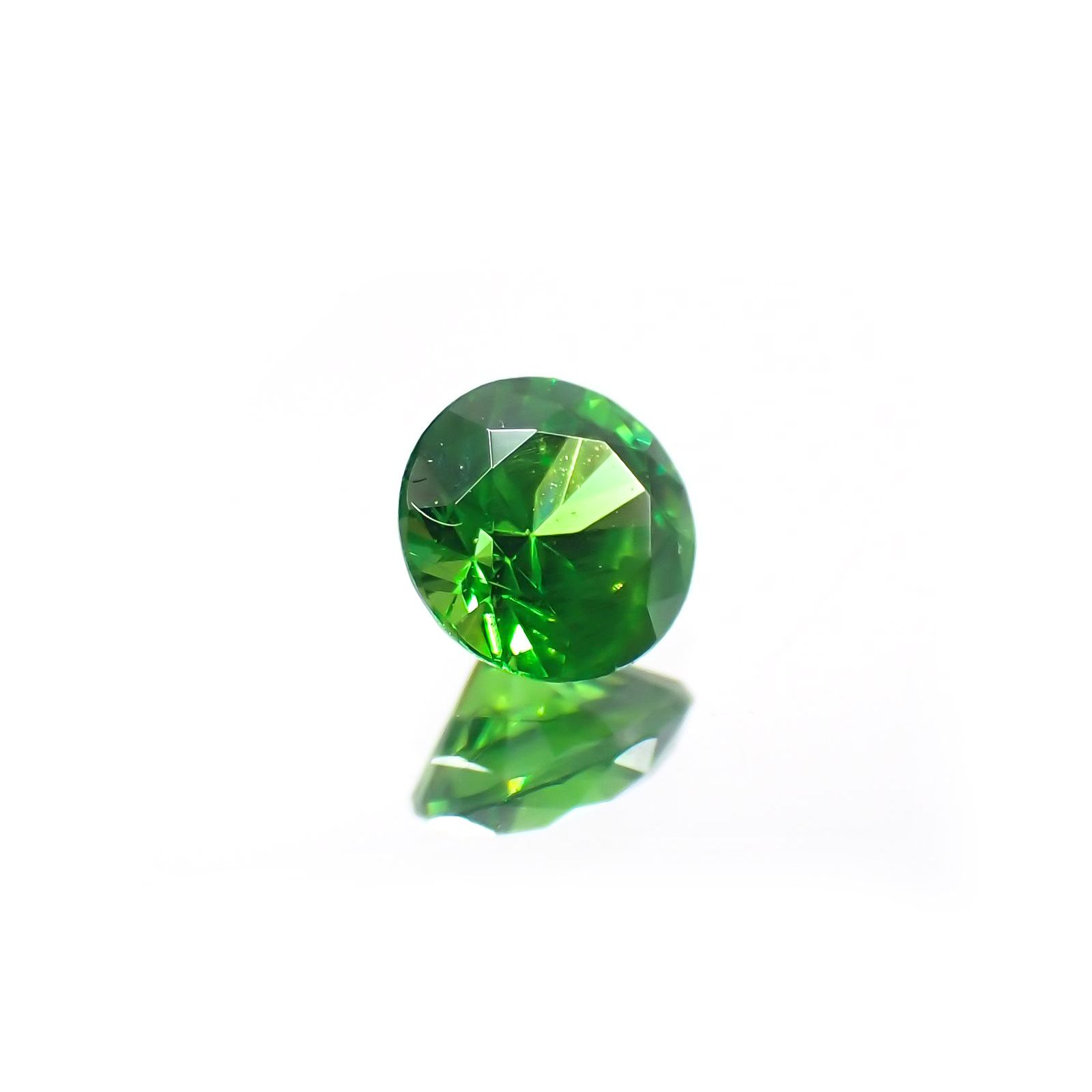デマントイドガーネット(宝石名デマントイド・ガーネット) ロシア産 0.135ct ソ付(彩珠)[210712087]3×3mm前後