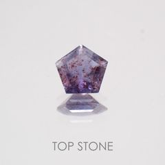 ◇ペンタゴンカット◇ブラッドショットアイオライトSA インド産 ルース 0.15ct[210210077]3.9×4.1mm前後