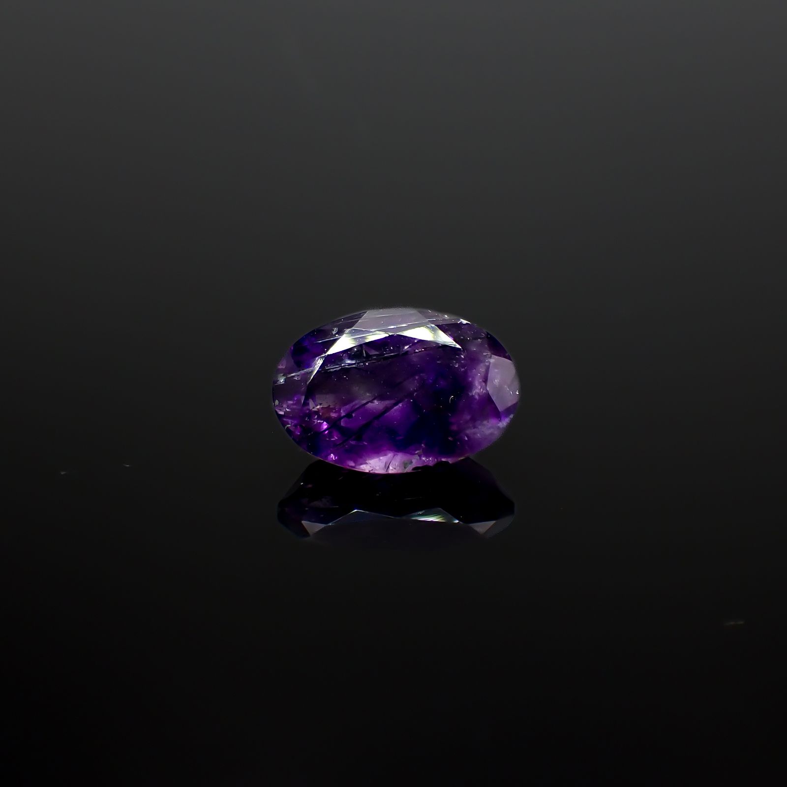アメジストエレスチャル ナイジェリア産 3.83ct[240928870]12.7x8.4mm前後