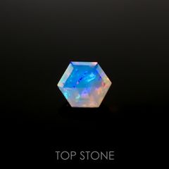 ◇ヘキサゴンカット◇エチオピアオパール(宝石名オパール)エチオピア産 0.28ct 識別済[220115474]4.8x4.8mm前後
