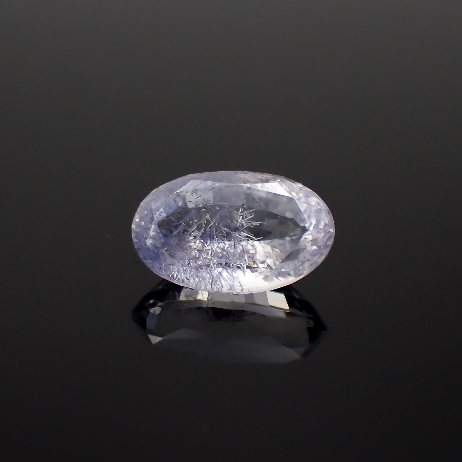 デュモルチェライトインクォーツ ブラジル産 1.48ct[231023582]9.3x5.9mm前後