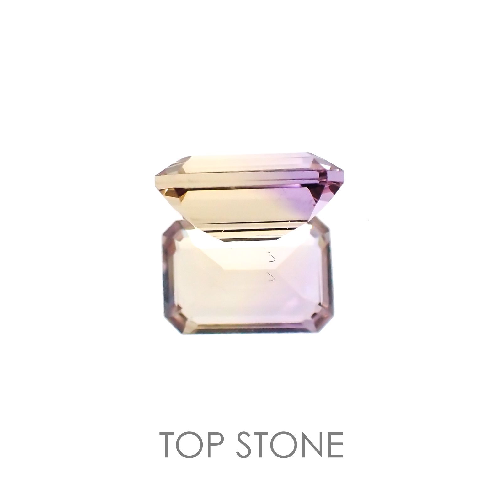 アメトリン(宝石名バイカラー・クォーツ/別名アメトリン) ボリビア産 1.31ct 識別済[20118367]8.1×5.7mm前後