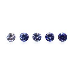 ベニトアイト カラーグラデーション5個セット アメリカ・カリフォルニア州サンベニト産 0.26ct(5pcs合計)[220616632]2.3x2.3mm前後