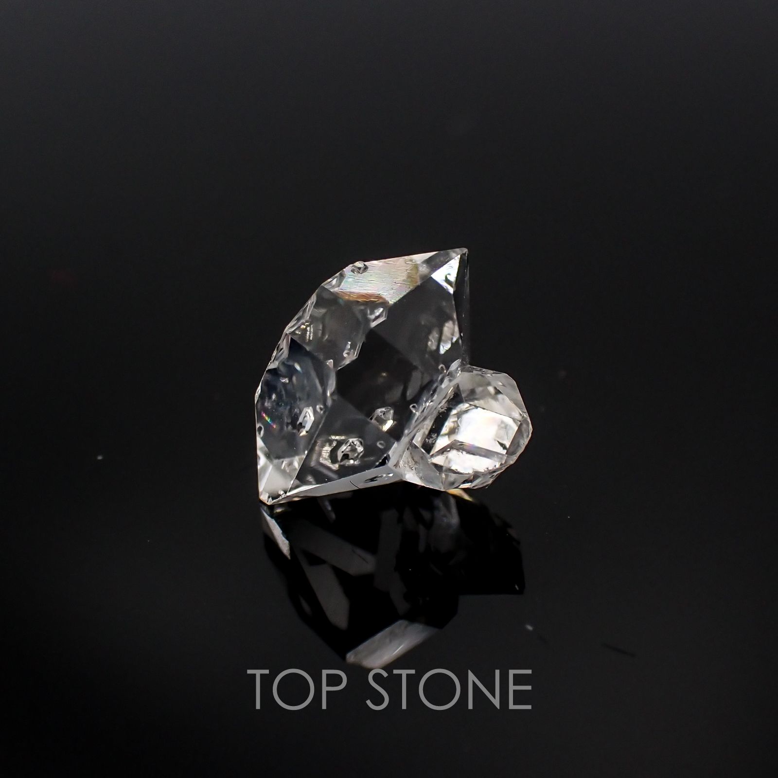 ハーキマーダイヤモンド アメリカ産 原石・結晶 2.93ct[20117547]10.9×8.6mm前後