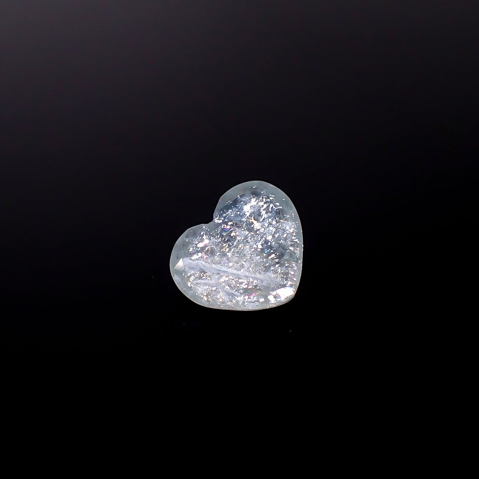 イリデッセンスアクアマリン ブラジル産 2.10ct / 8.6x10.1mm前後 [250730849]