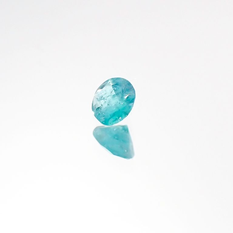 パライバトルマリン(宝石名トルマリン/別名パライバ・トルマリン) ブラジル・パライバ州バターリャ鉱山産 0.053ct 識別済[20106255]2.4×2.4mm前後