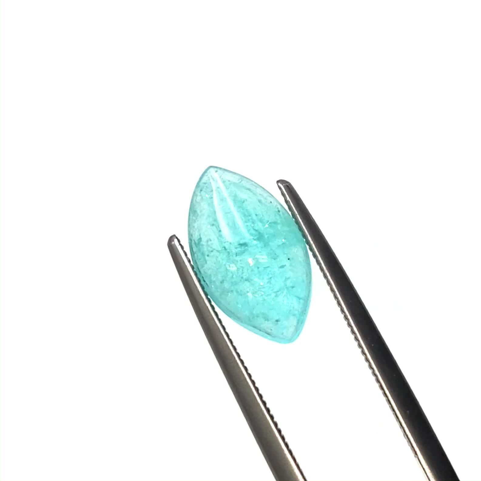 パライバトルマリンキャッツアイ ブラジル産 1.89ct / 12.8x7.3mm前後