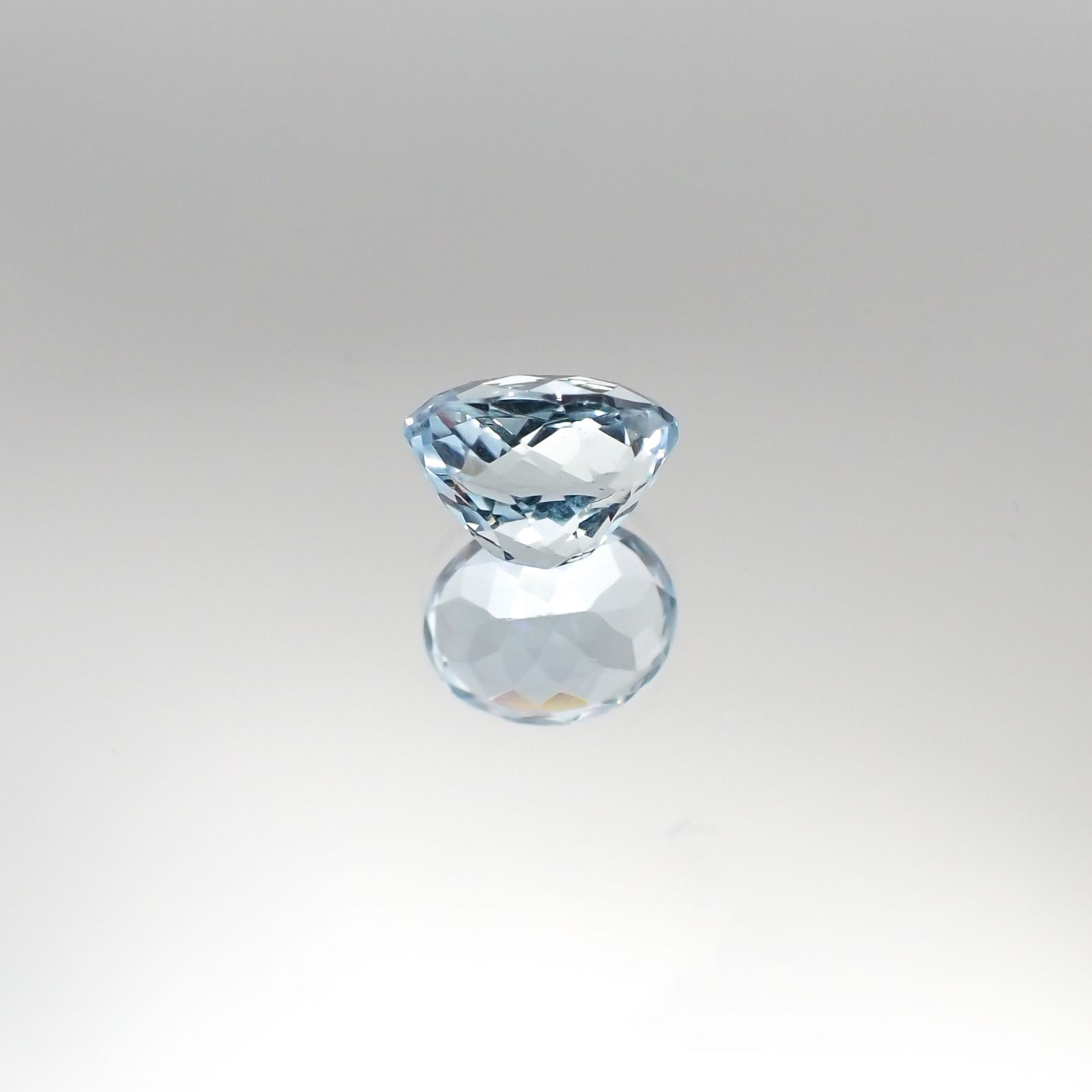 <ランダムセレクト1個販売> アクアマリン オーバルカット ブラジル産 1.00ct前後[20095573]7×5.6mm前後