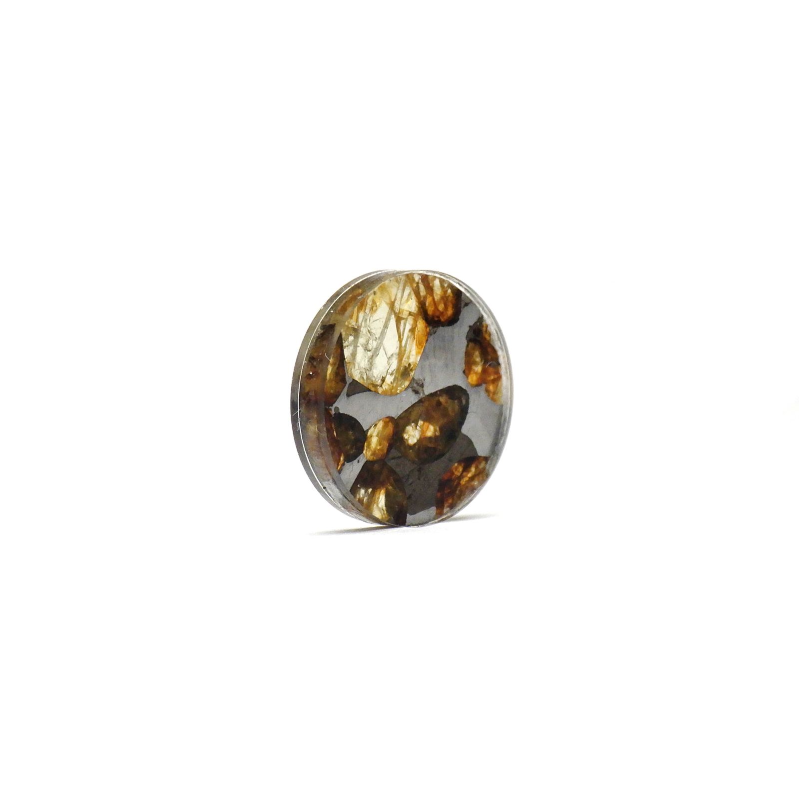 パラサイト隕石Sericho トリプレット 発見地:ケニア 3.71ct[240125705]12.1x12mm前後