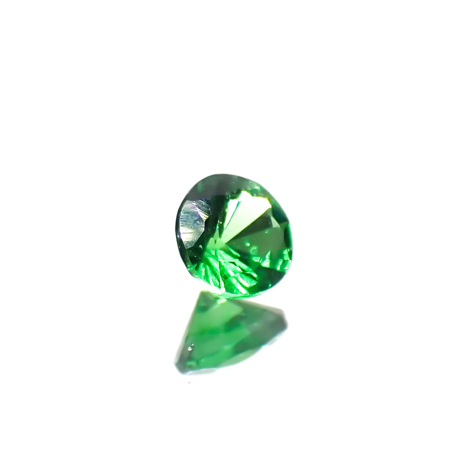 ツァボライト(宝石名グリーン グロッシュラー・ガーネット)タンザニア産 0.13ct 識別済[240226097]3.1x3.1mm前後