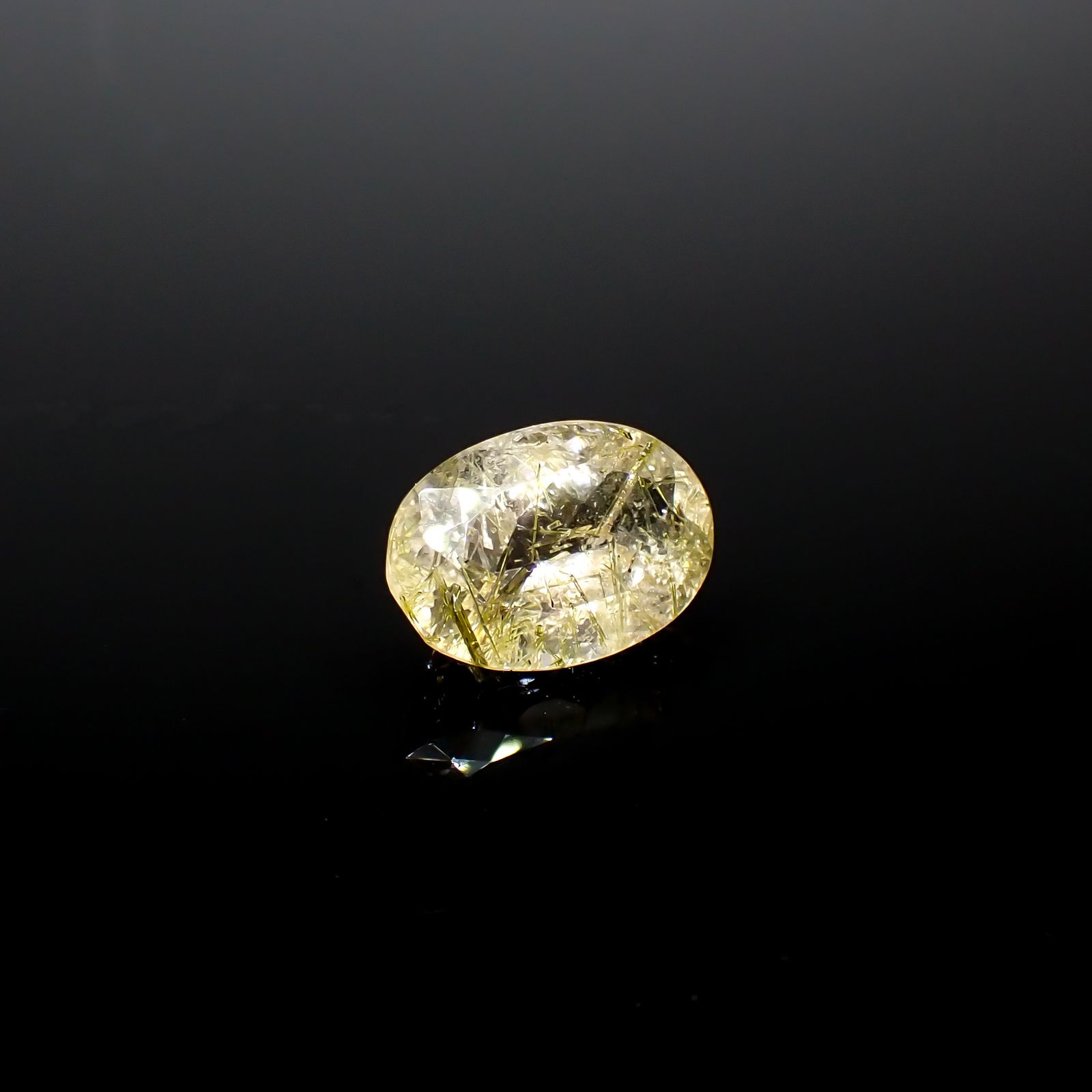 エピドートインクォーツ ブラジル産 3.56ct[240427291]12.2x8.3mm前後