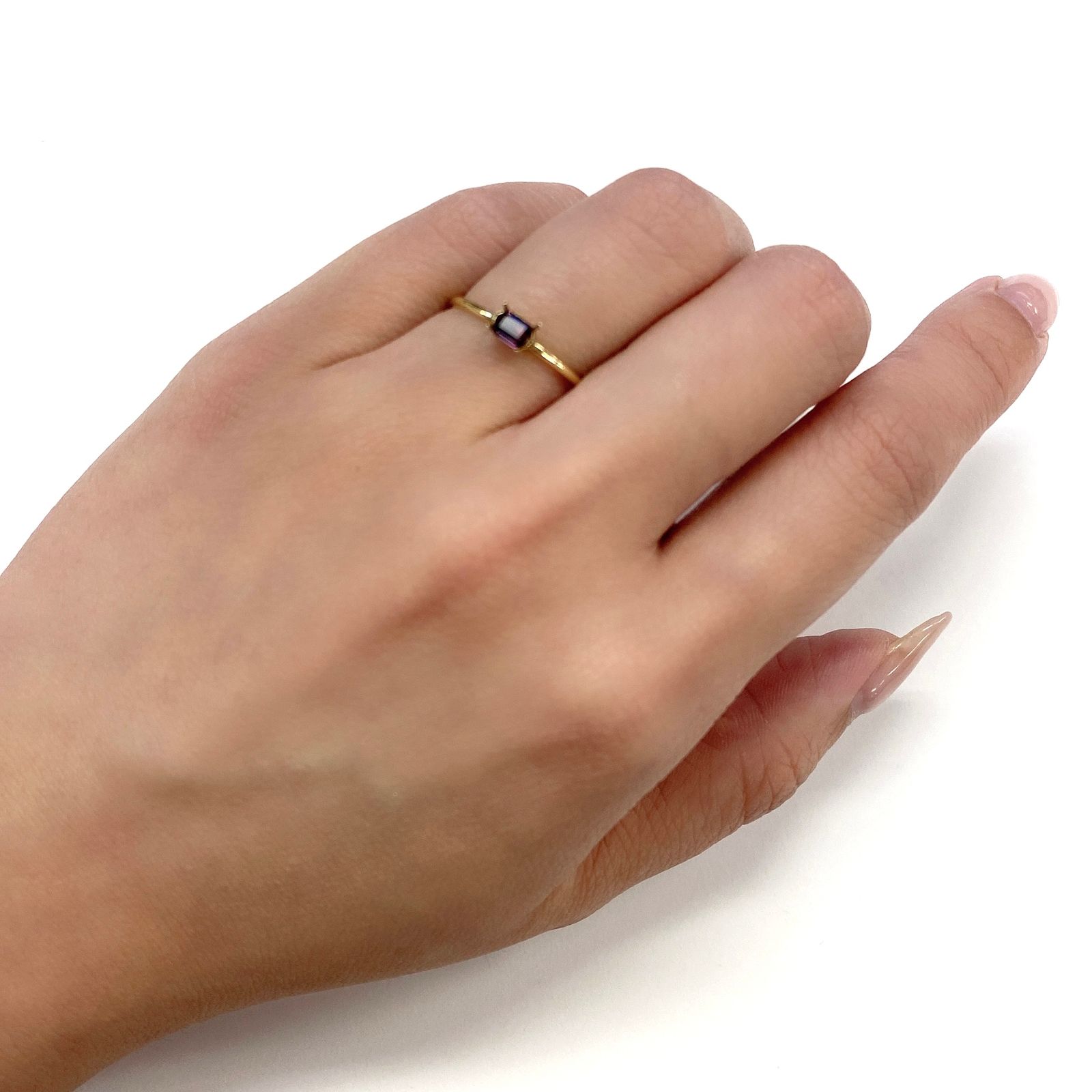 バイカラーサファイア(宝石名バイカラー・サファイア) タンザニア産 0.22ct 識別済[21069754]3.8×3mm前後