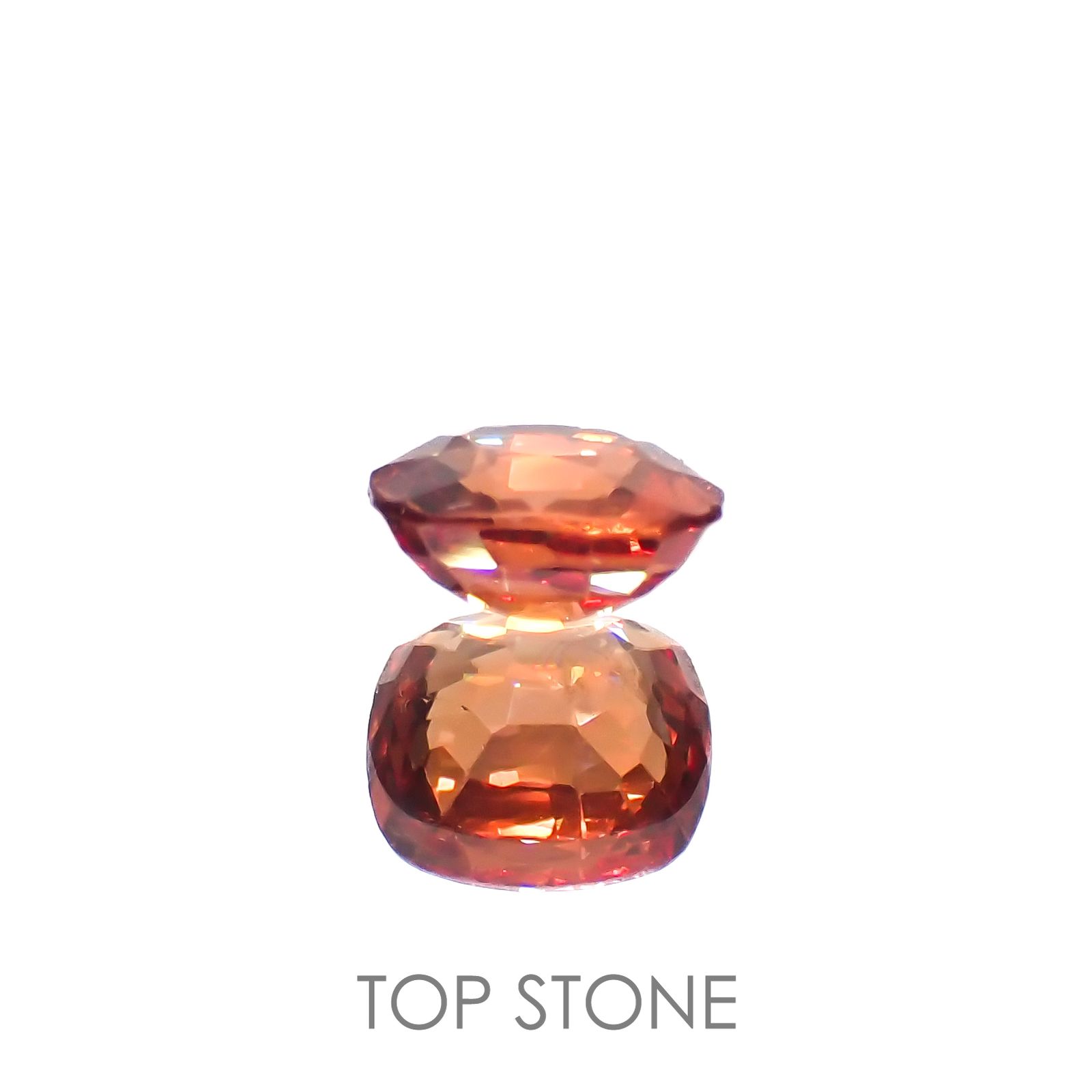 オレンジスピネル(宝石名スピネル)ビルマ/マダガスカル産 0.85ct 識別済[220817510]5.8x5.6mm前後
