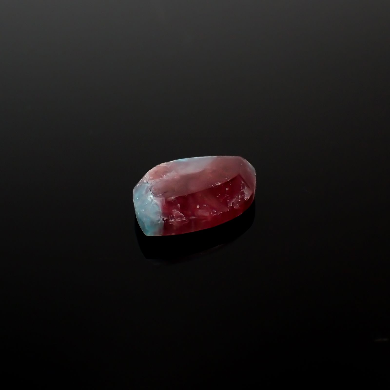 ◇フリーフォーム◇パライバトルマリンインクォーツ ブラジル産 3.47ct[240427089]14.1x9.3mm前後