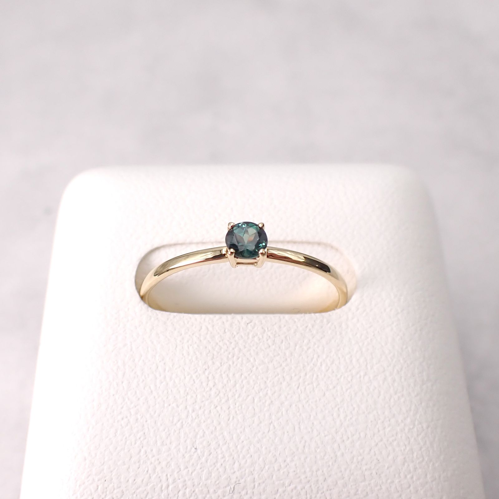 リング空枠：石留め▶アレキサンドライト（お客様製作例）