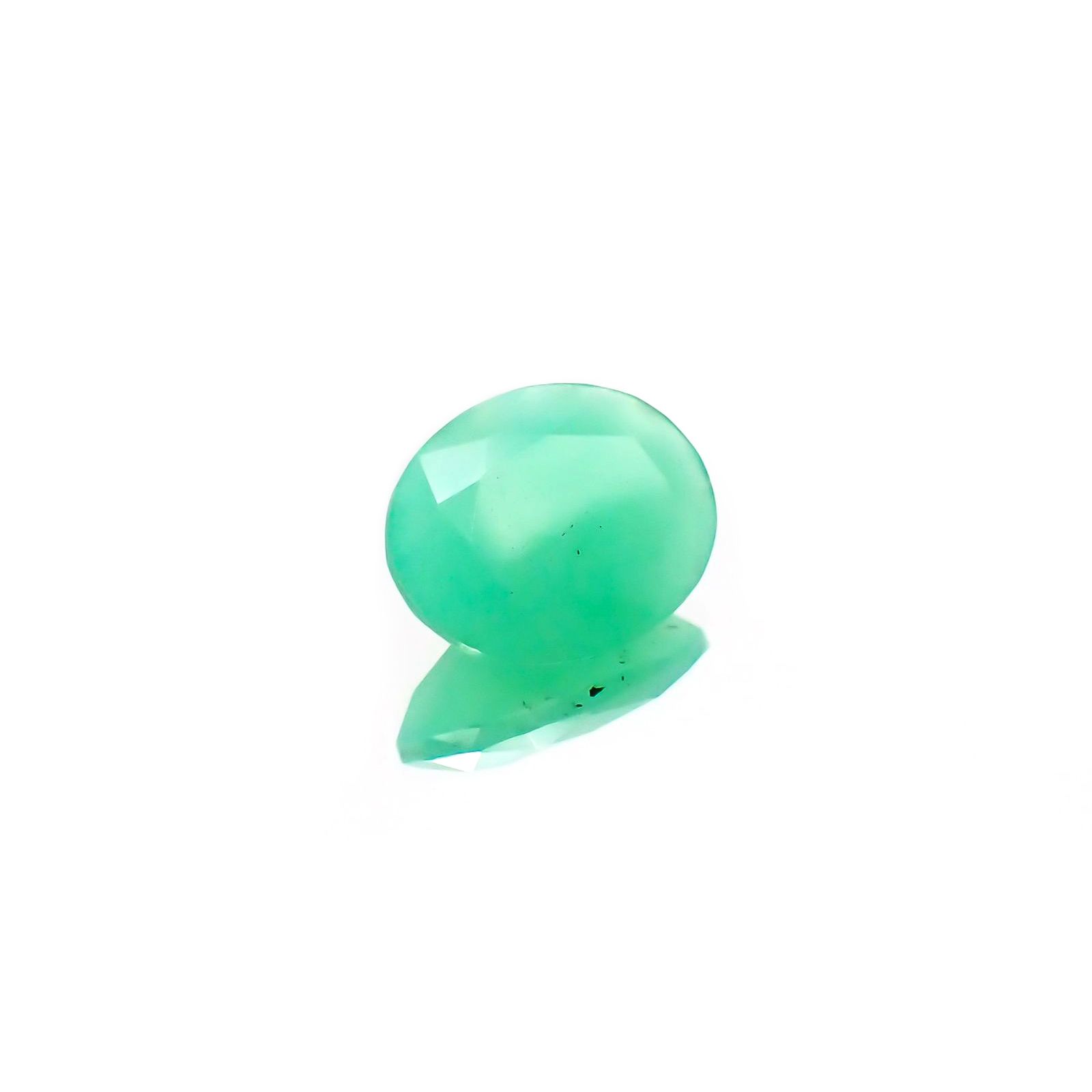 グリーンオパール(宝石名コモンオパール) 南アフリカ産 1.20ct 識別済[210611392]8.9×7.2mm前後