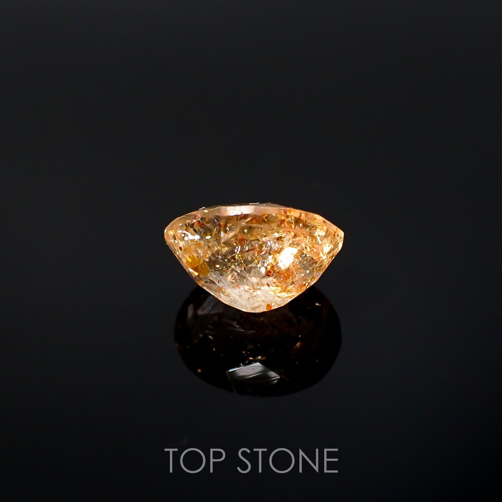 イリュージョンサンストーン インド産 1.67ct[220918100]8.8x6.9mm前後