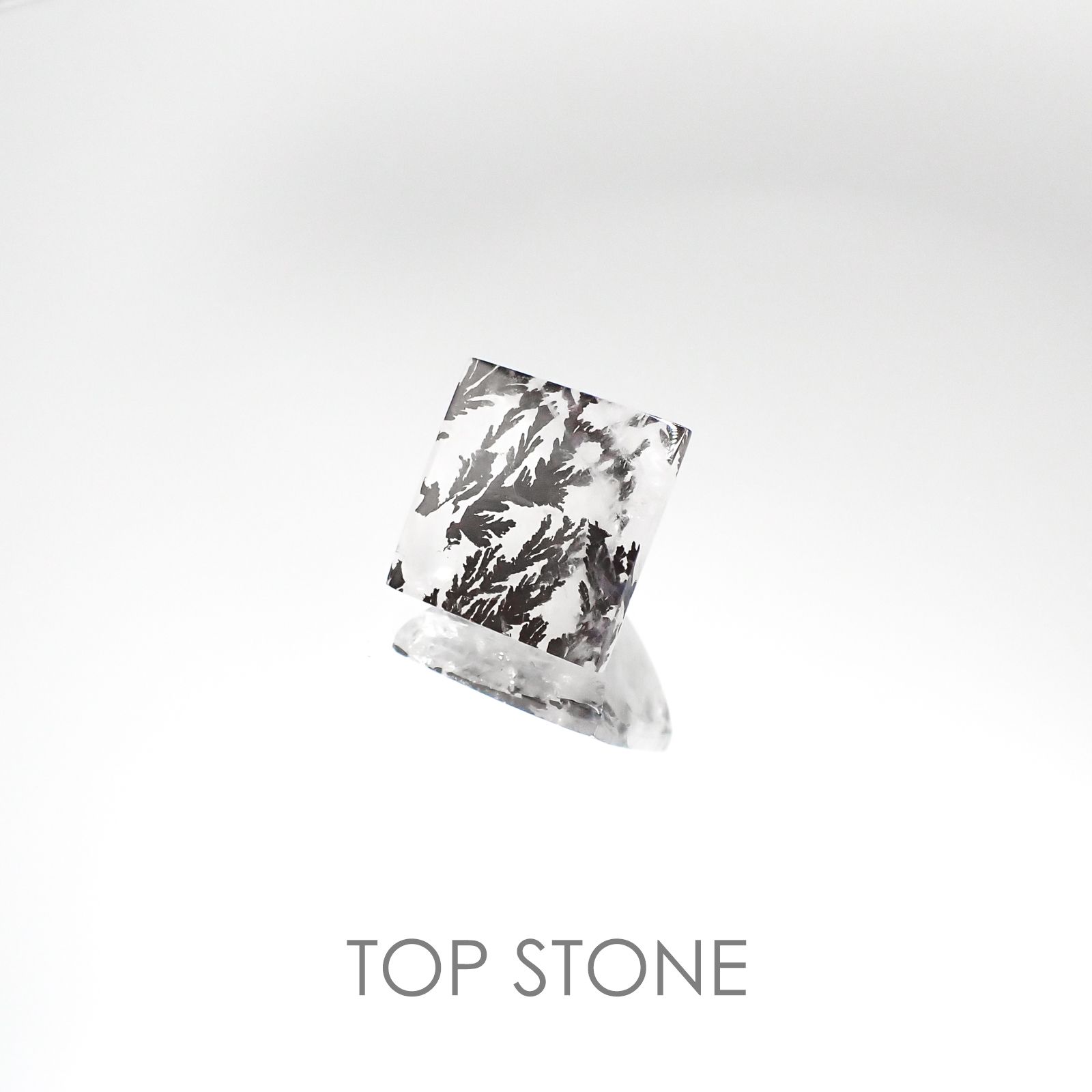 デンドリチッククォーツ ブラジル産 ルース 13.22ct[20084944]14×14mm前後