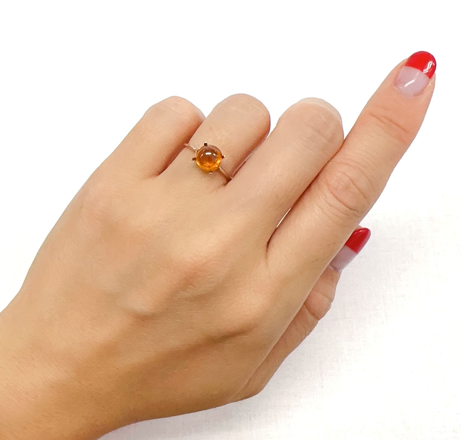 スペサルティンガーネット タンザニア産 2.28ct[230923316]7.2x7.1mm前後