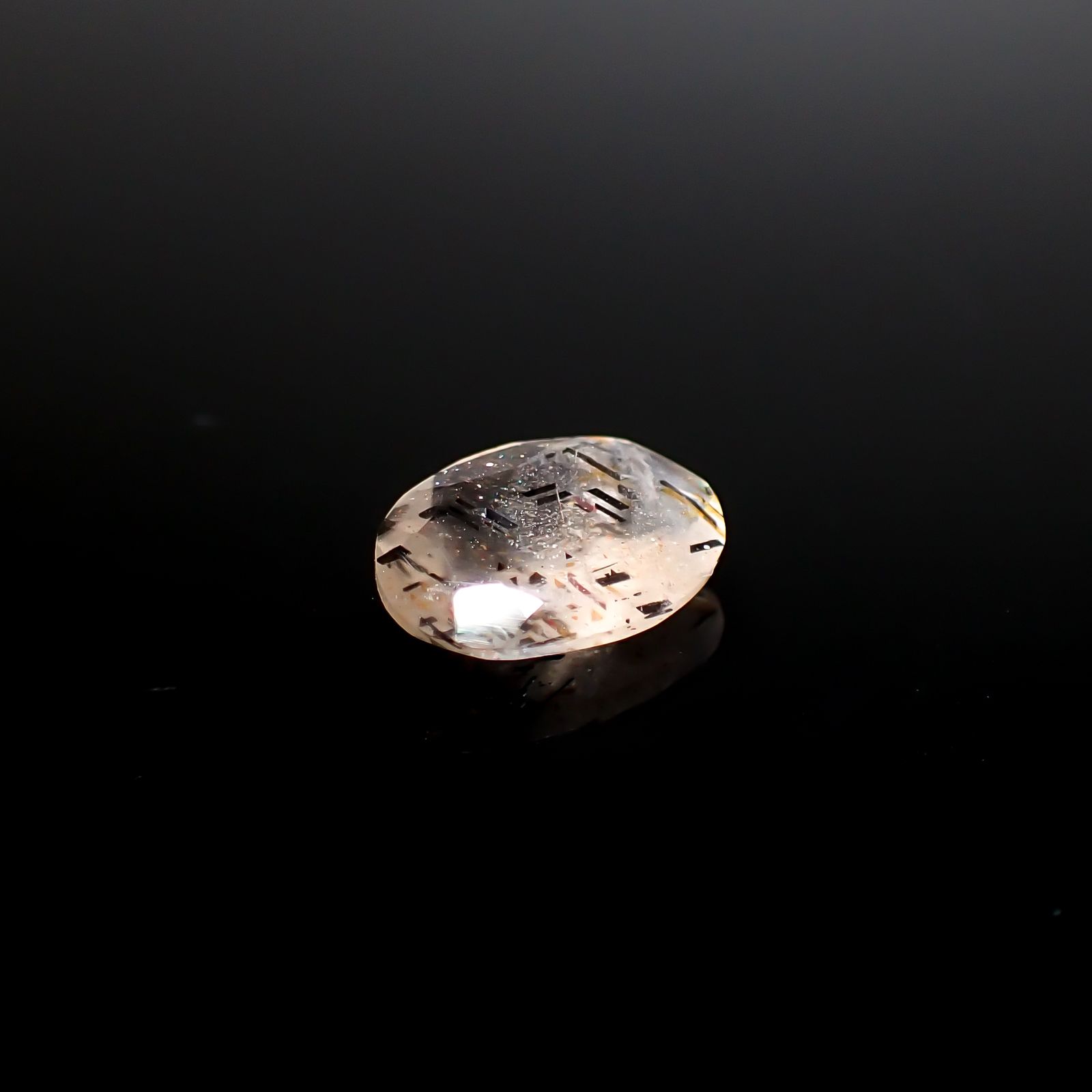 レインボーラティスサンストーン オーストラリア産 1.79ct [250229850]11.1x7.7mm前後