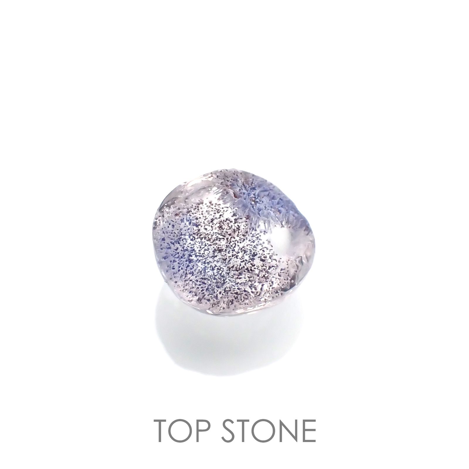 デュモルチェライトインクォーツ ブラジル産 ルース 1.94ct[210913185]7.7×7.2mm前後
