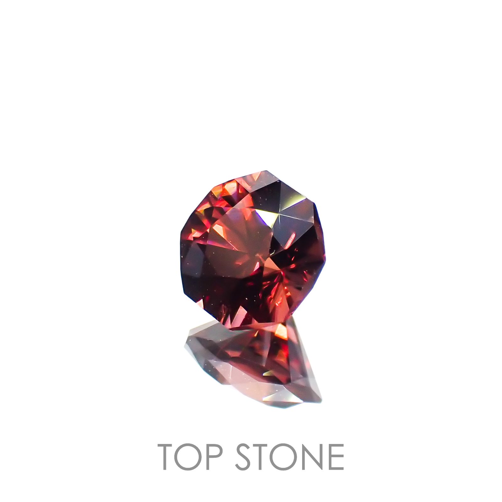 ◇オクタゴンカット◇レッドジルコン(宝石名ジルコン)スリランカ/カンボジア産 0.80ct 識別済[221219496]5x5mm前後