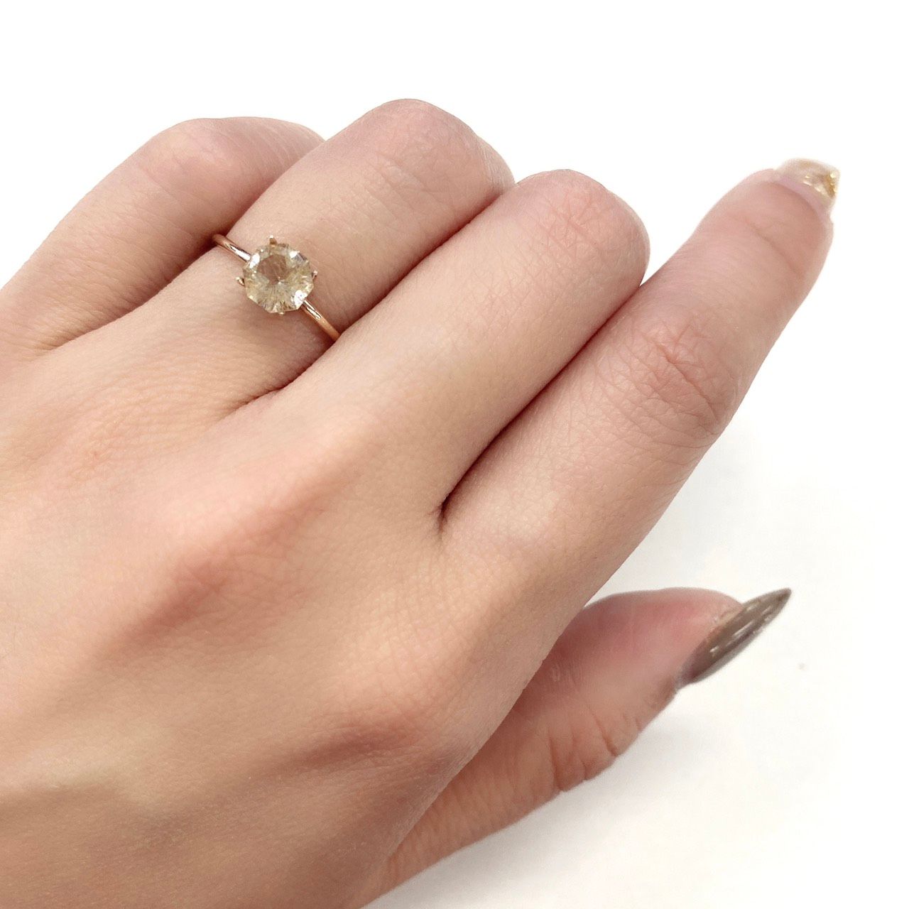 ◇オクタゴンカット◇ルチルクォーツSA ブラジル産 ルース 0.82ct[210511018]6×6mm前後
