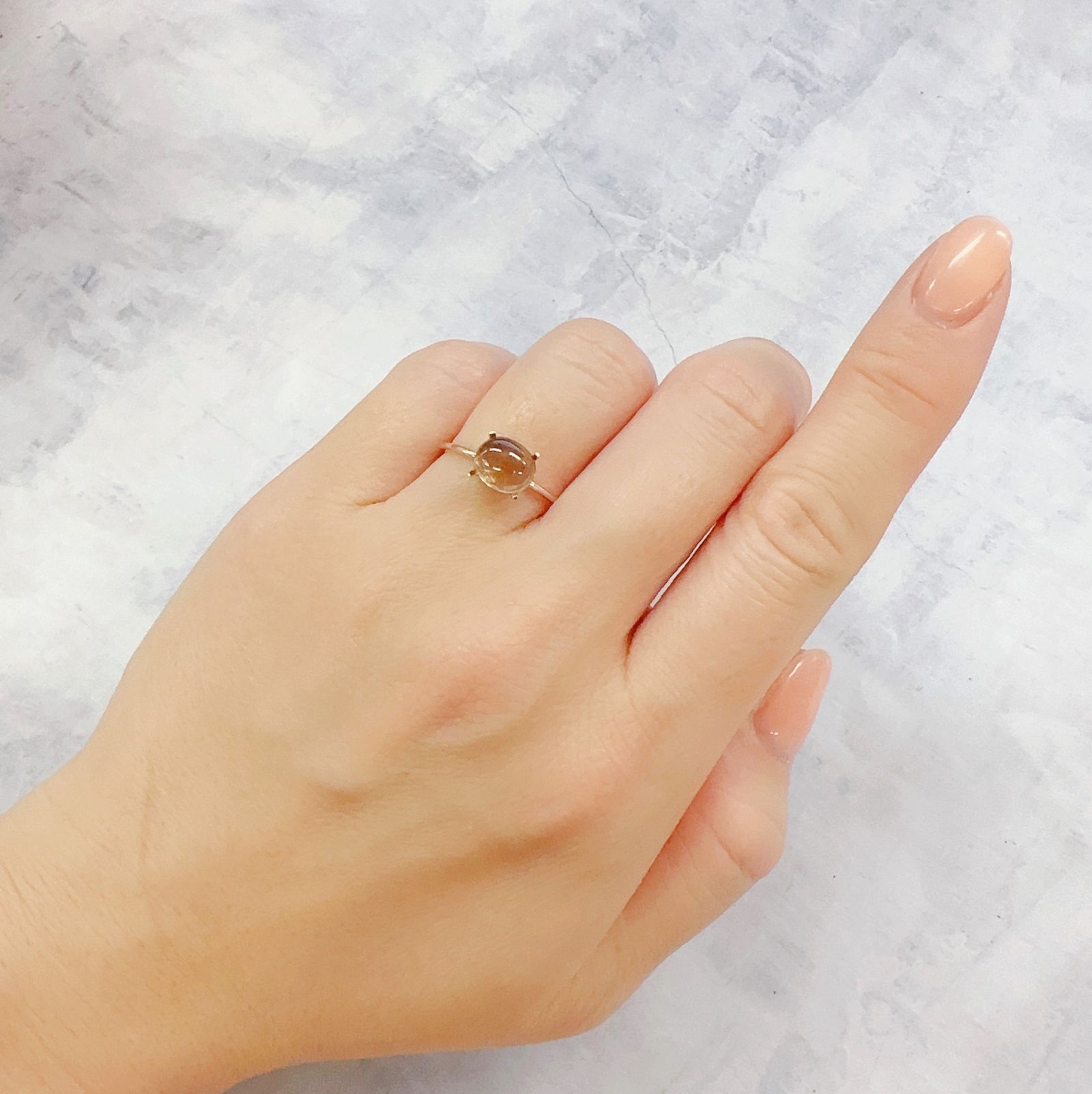 アベンチュリンアクアマリン ナイジェリア産 1.46ct[230119773]7.7x6.4mm前後