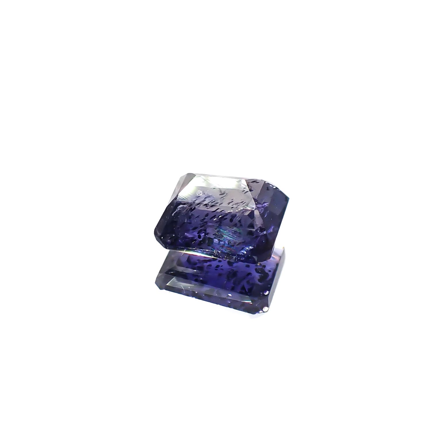 ◇プリンセスカット◇アイオライトサンストーン(宝石名アベンチュリン・アイオライト)インド/ブラジル産 0.98ct 識別済[231224432]6x6mm前後