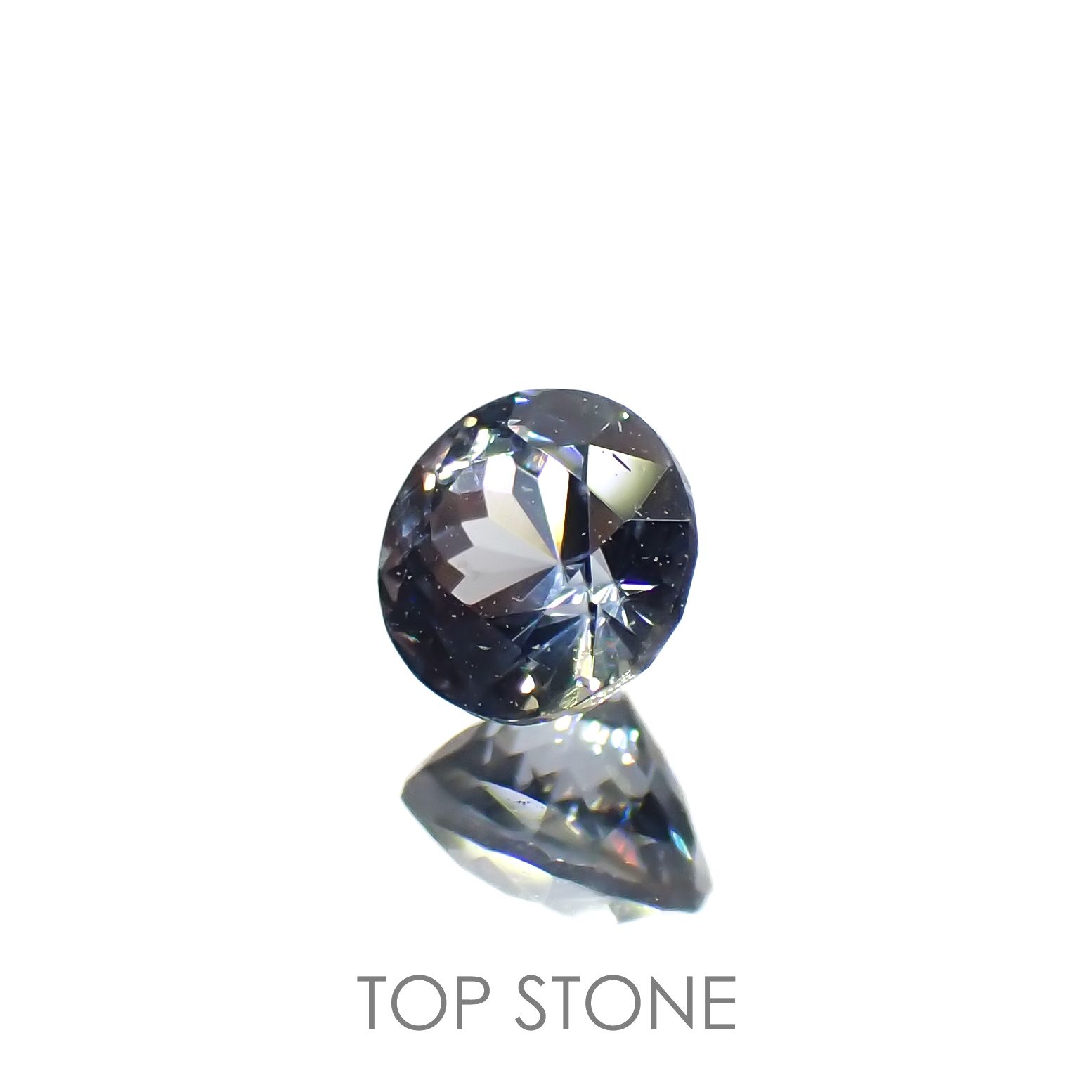 グレイッシュブルースピネル(宝石名スピネル)ビルマ/マダガスカル産 0.33ct 識別済[221219500]4x3.9mm前後
