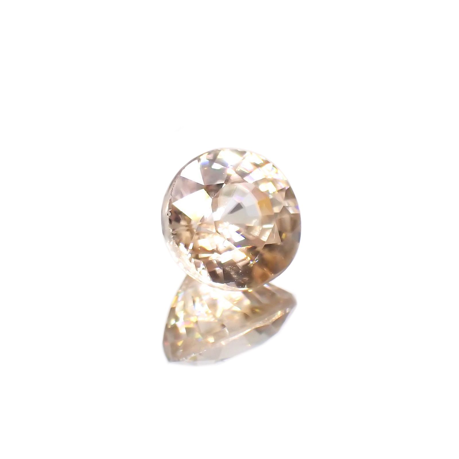 イエロージルコン(宝石名ジルコン)スリランカ/カンボジア産 1.94ct 識別済[220114829]6.7x6.6mm前後
