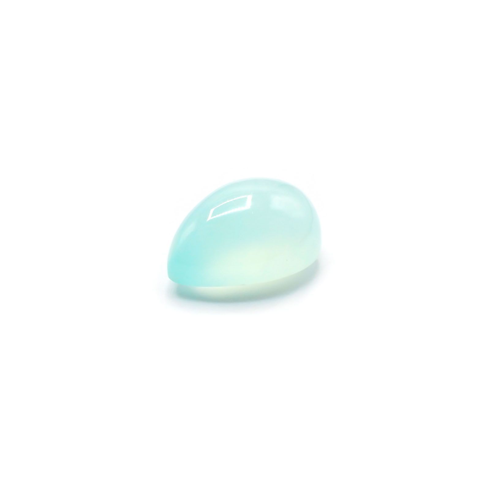 ブルーオパール(宝石名ブルー・コモン・オパール)ペルー産 10.270ct ソ付(彩珠)[231023987]17.4x12.5mm前後