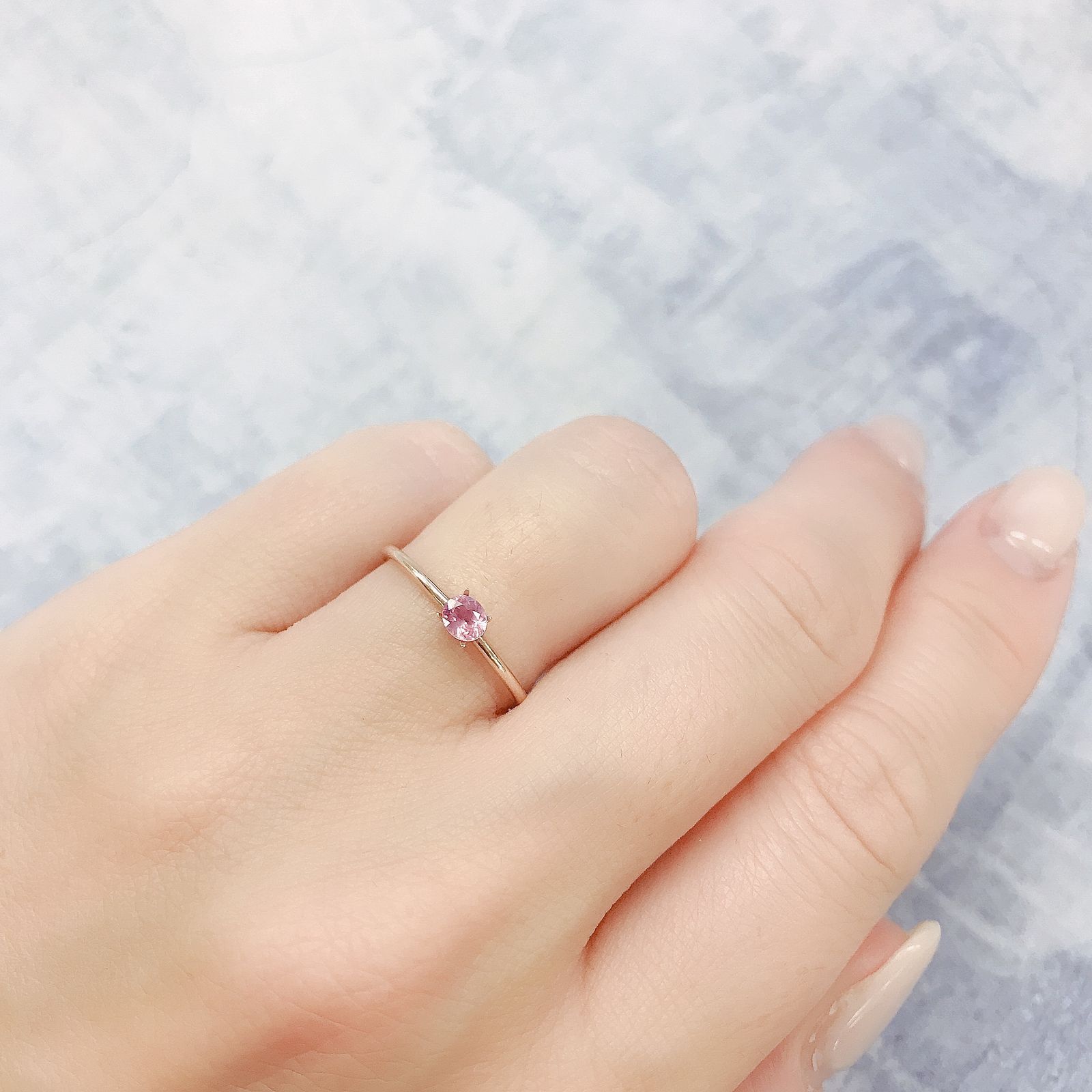 ピンクサファイア(宝石名サファイア)タンザニア・ウィンザー産 0.19ct 識別済[220616164]3.5x3mm前後