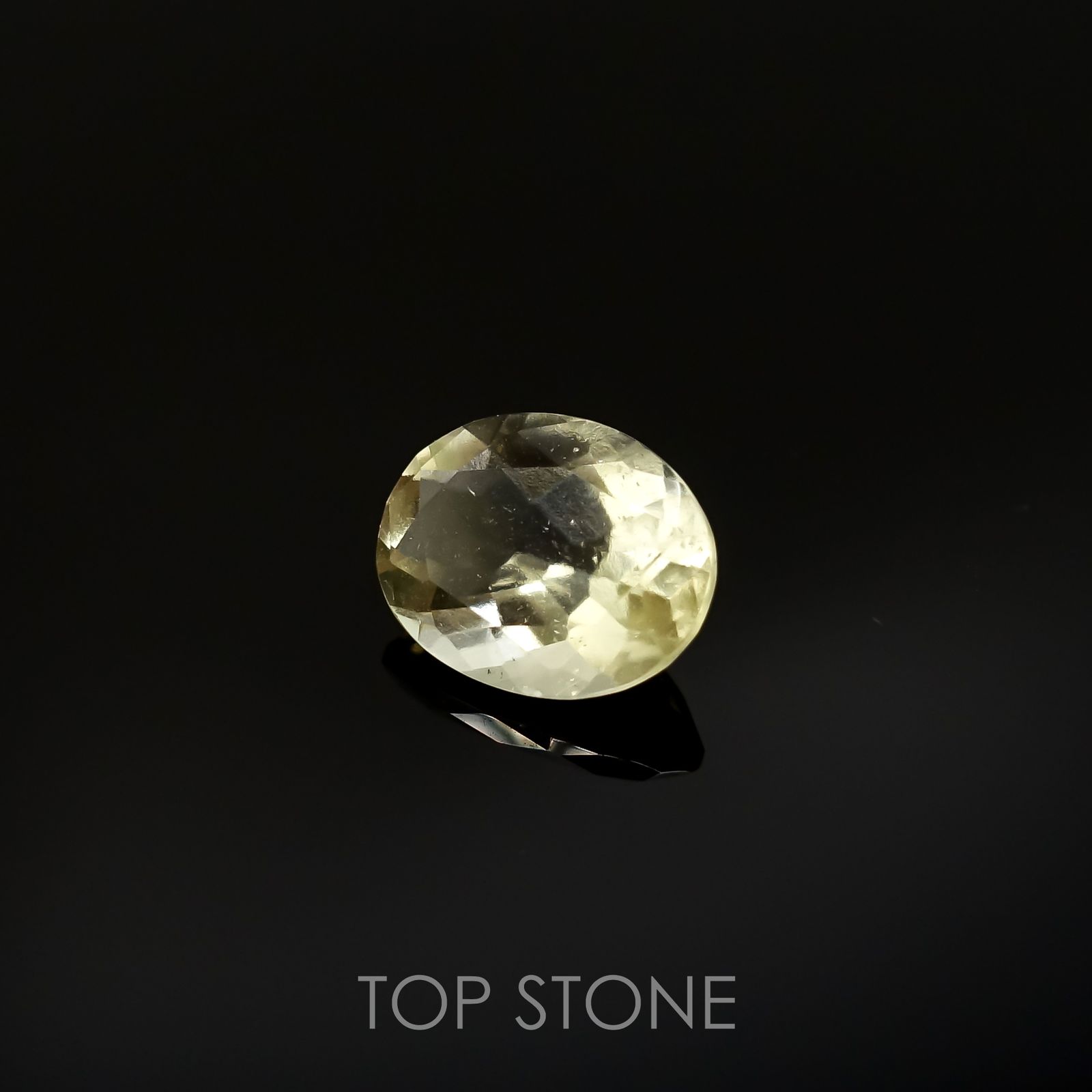 リビアングラス(宝石名インパクトガラス(衝撃溶融ガラス))エジプト・リビア砂漠産 1.86ct 識別済[220415650]10.1x7.9mm前後