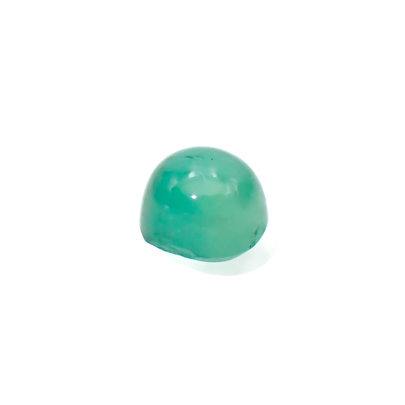 エメラルドキャッツアイ(宝石名エメラルド・キャッツアイ)コロンビア産 1.162ct ソ付(彩珠)[231023867]5.8x5.5mm前後