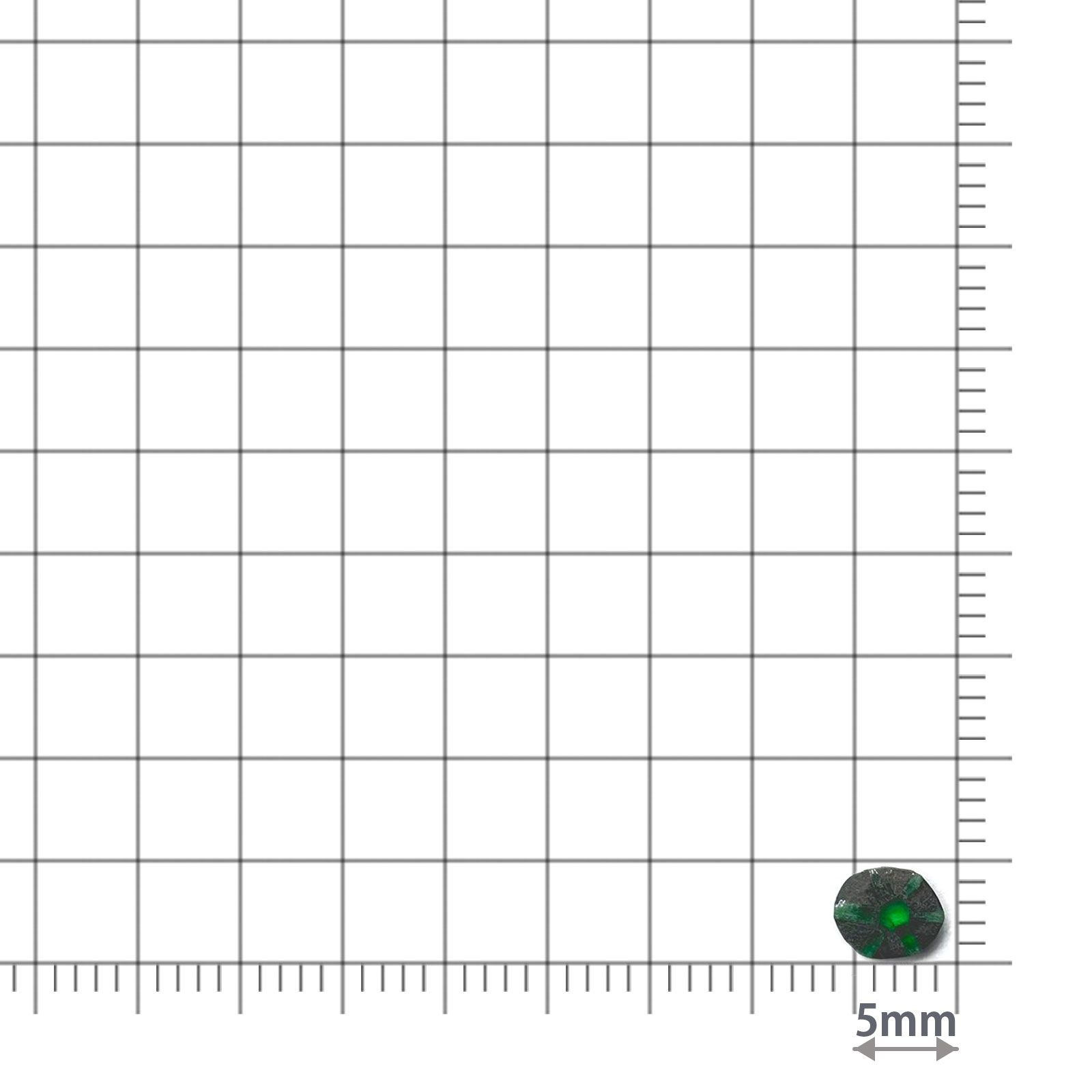 逆トラピッチェエメラルド(宝石名エメラルド)コロンビア産 識別済 0.23ct / 5x4.2mm前後 [260424415]