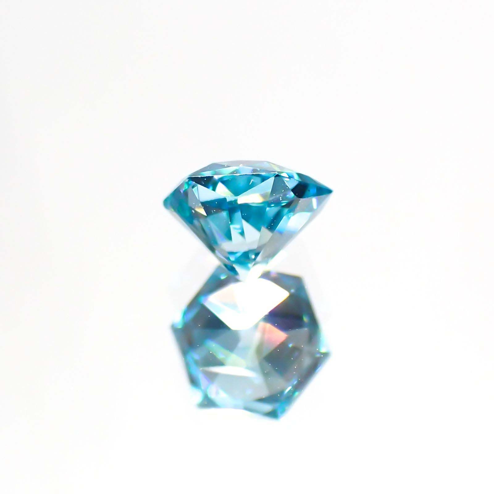 ◇ヘキサゴンカット◇ブルージルコン(宝石名ジルコン) カンボジア産 0.81ct 識別済[211013364]4.8×4.8mm前後