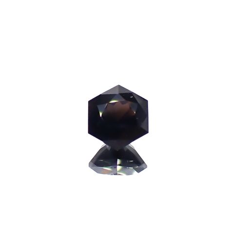 ◇ヘキサゴンカット◇モリオン チベット産 1.48ct[240427363]7.1x6.9mm前後