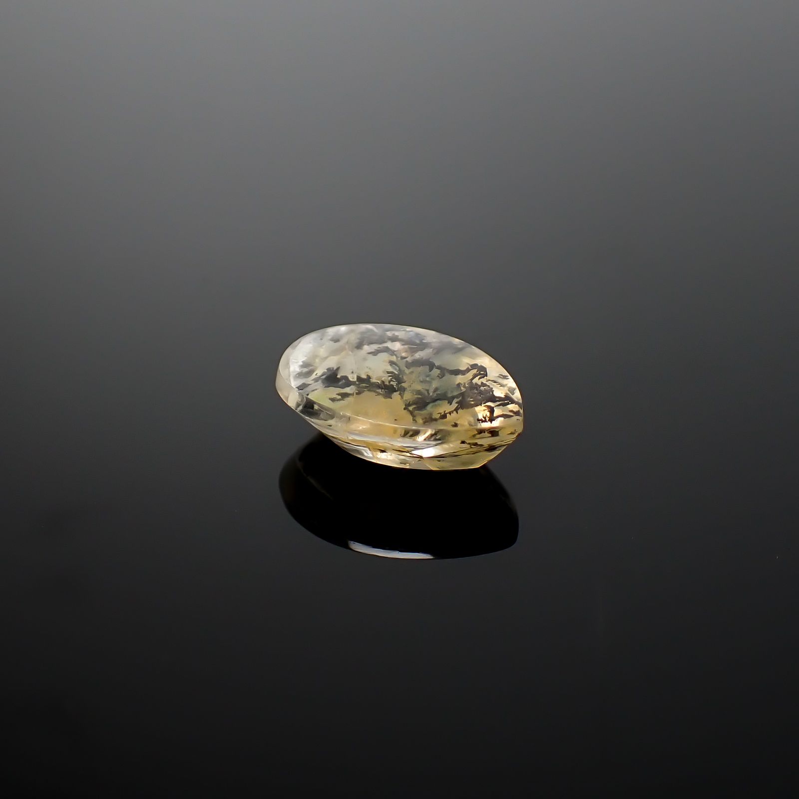デンドリチッククォーツ ブラジル産 3.89ct / 13.2x9.9mm前後 [260832744]