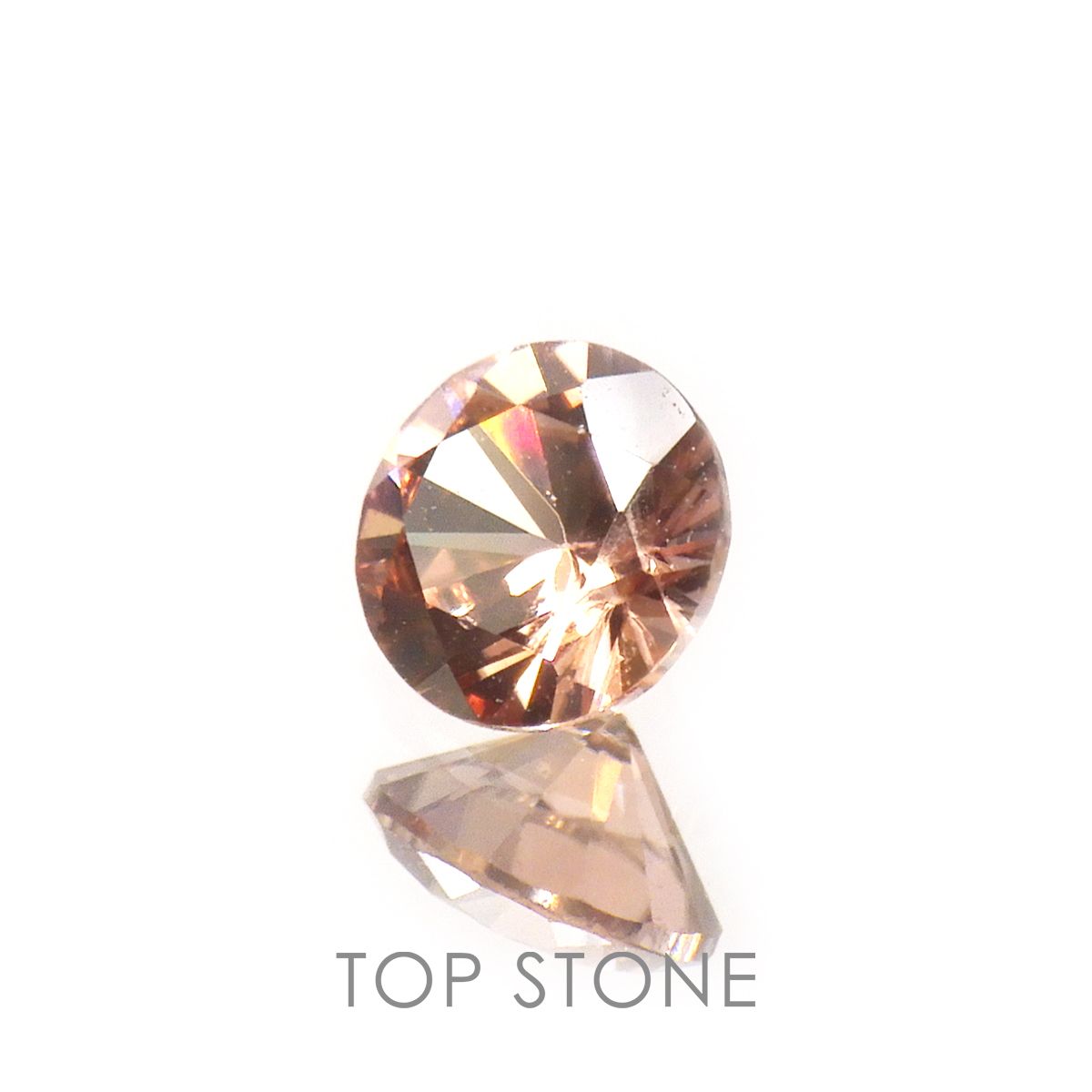 ライトピンクジルコン(宝石名ジルコン)スリランカ/カンボジア産 0.36ct 識別済[220716991]4.1x4.1mm前後