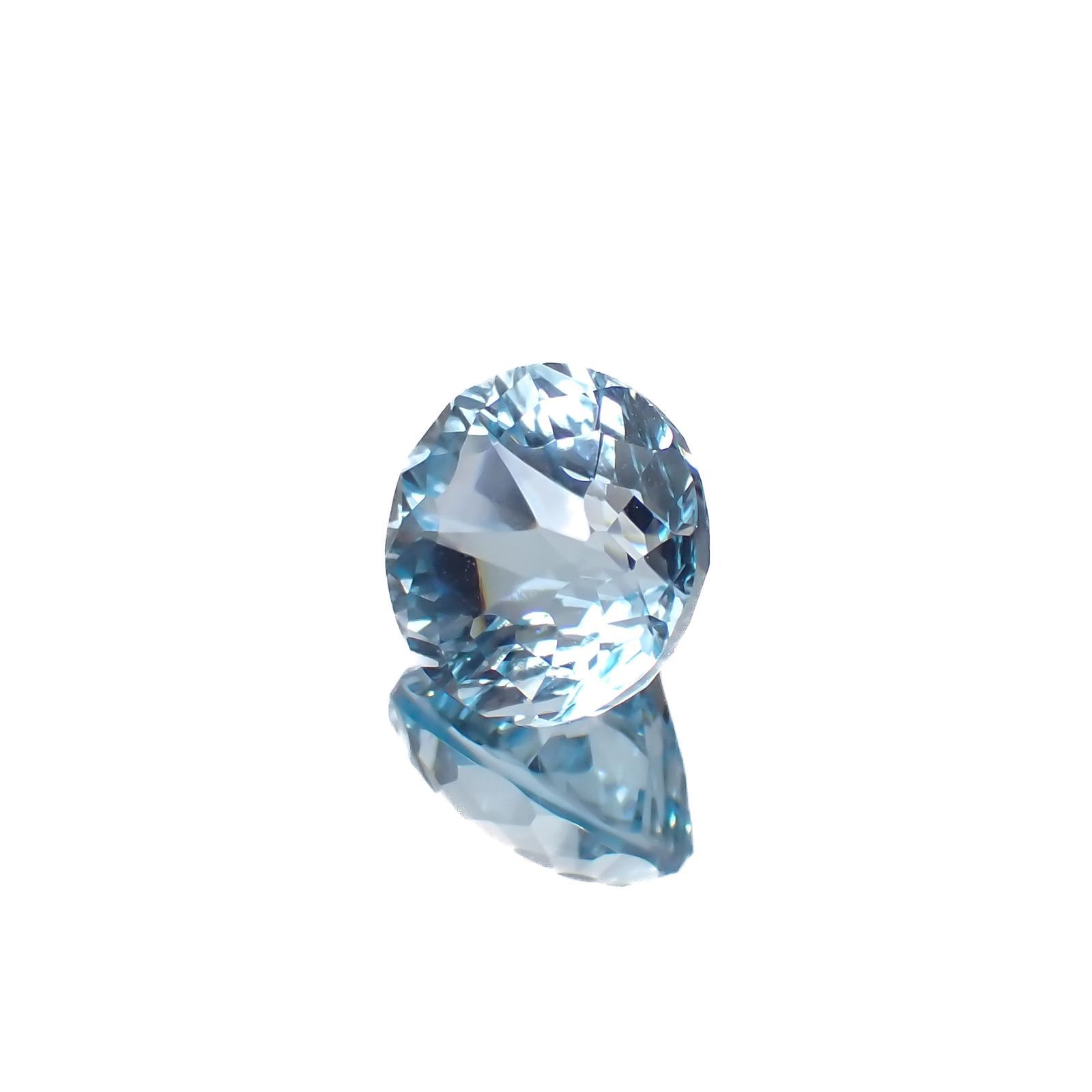 ◇カスタムカット◇ブルートパーズ ブラジル産 5.02ct[221219319]9.9x9.9mm前後