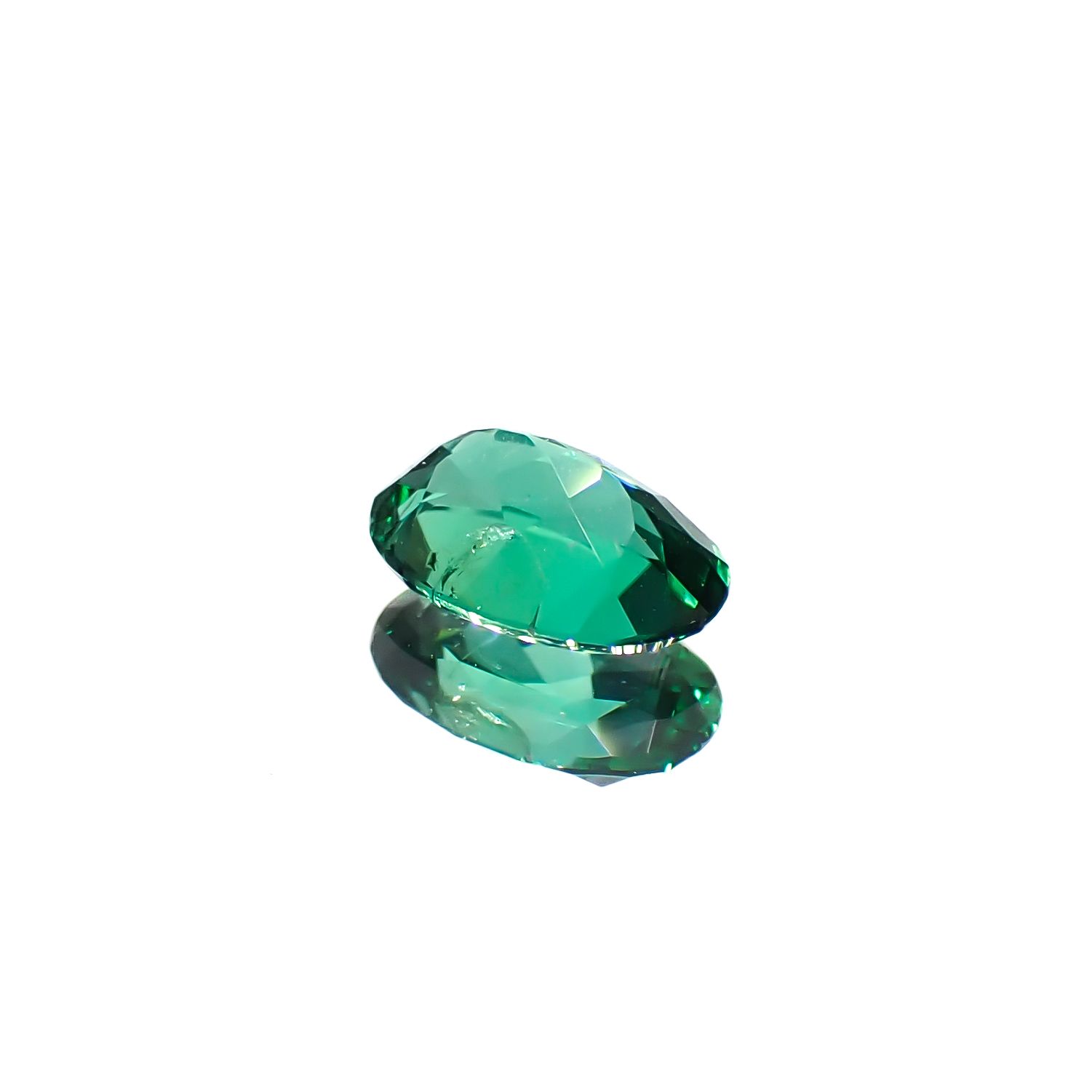 パライバトルマリン(宝石名トルマリン/別名パライバ・トルマリン)ブラジル・キントス鉱山産 0.438ct ソ付(宝貴協)[240928716]5.97x3.97mm前後