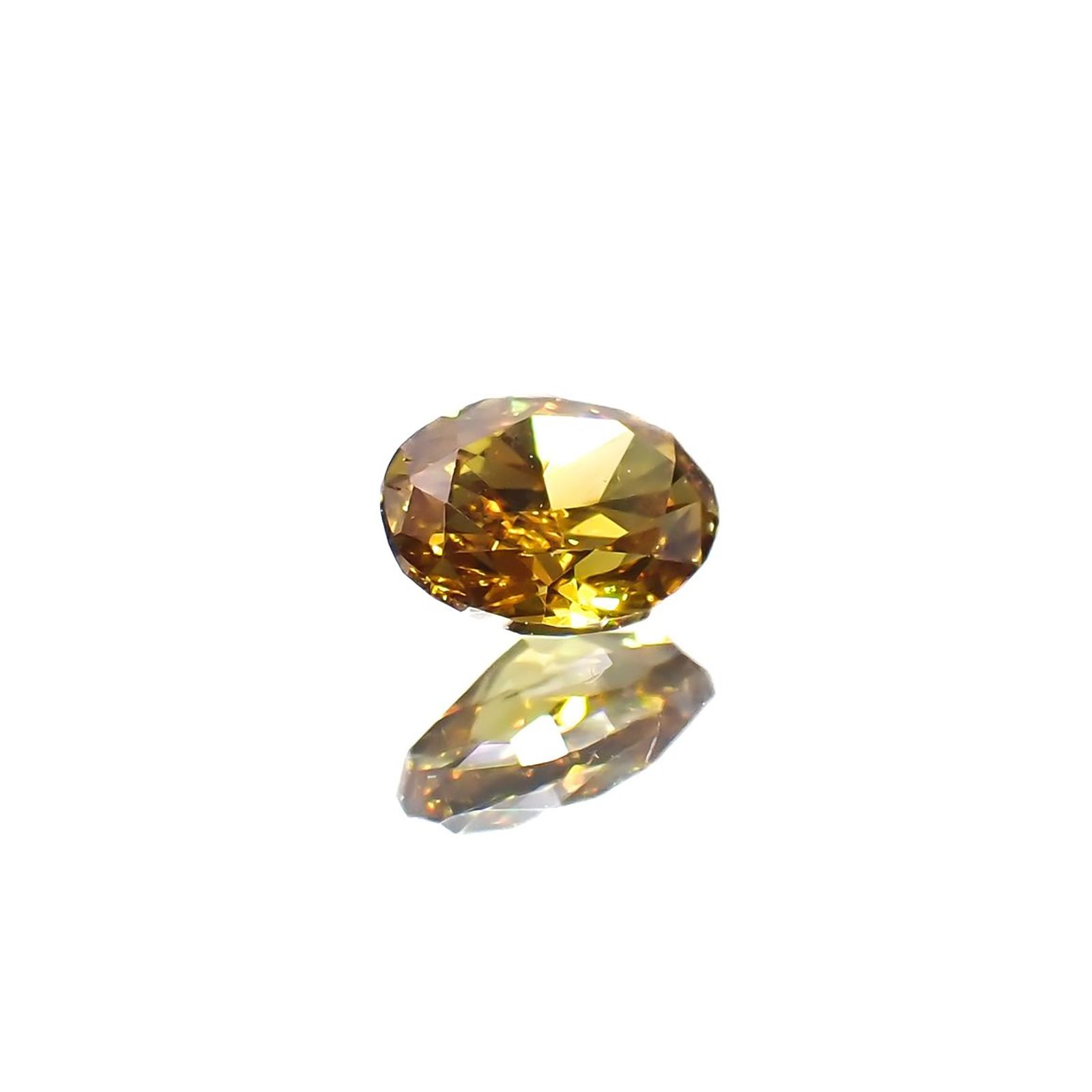 イエローダイヤモンド SI-1 | FANCY DEEP BROWNISH ORANGY YELLOW(宝石名ダイアモンド) ソ付(CGL) 0.257ct / 4.46x3.35mm前後 [240125397]