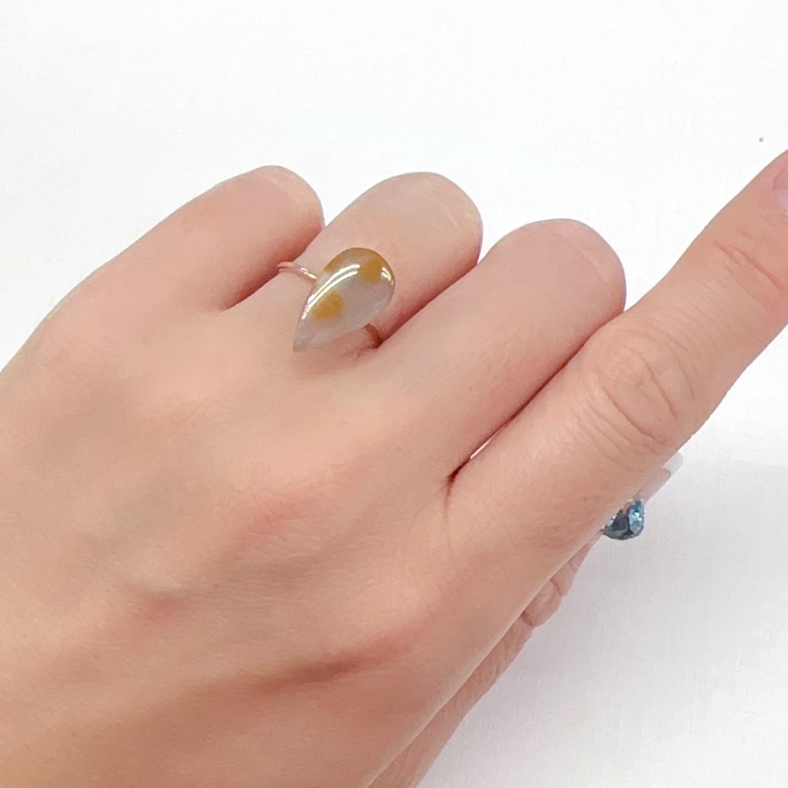 ユニークアゲート ブラジル産 4.03ct[240427209]15.8x8.5mm前後
