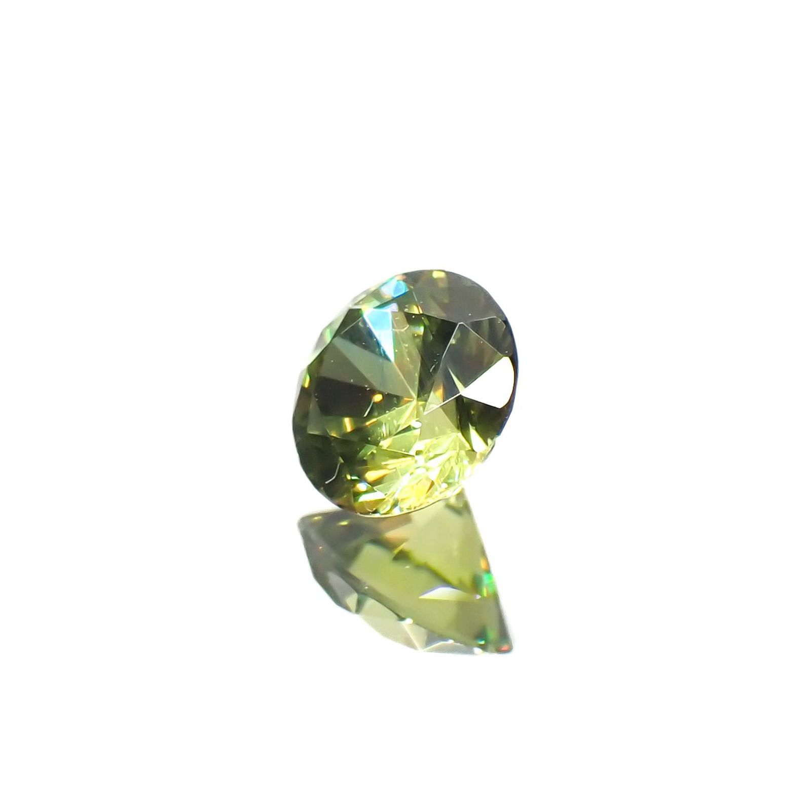 デマントイドガーネット(宝石名デマントイド・ガーネット)ロシア産 0.26ct 識別済[221219464]3.9x3.9mm前後
