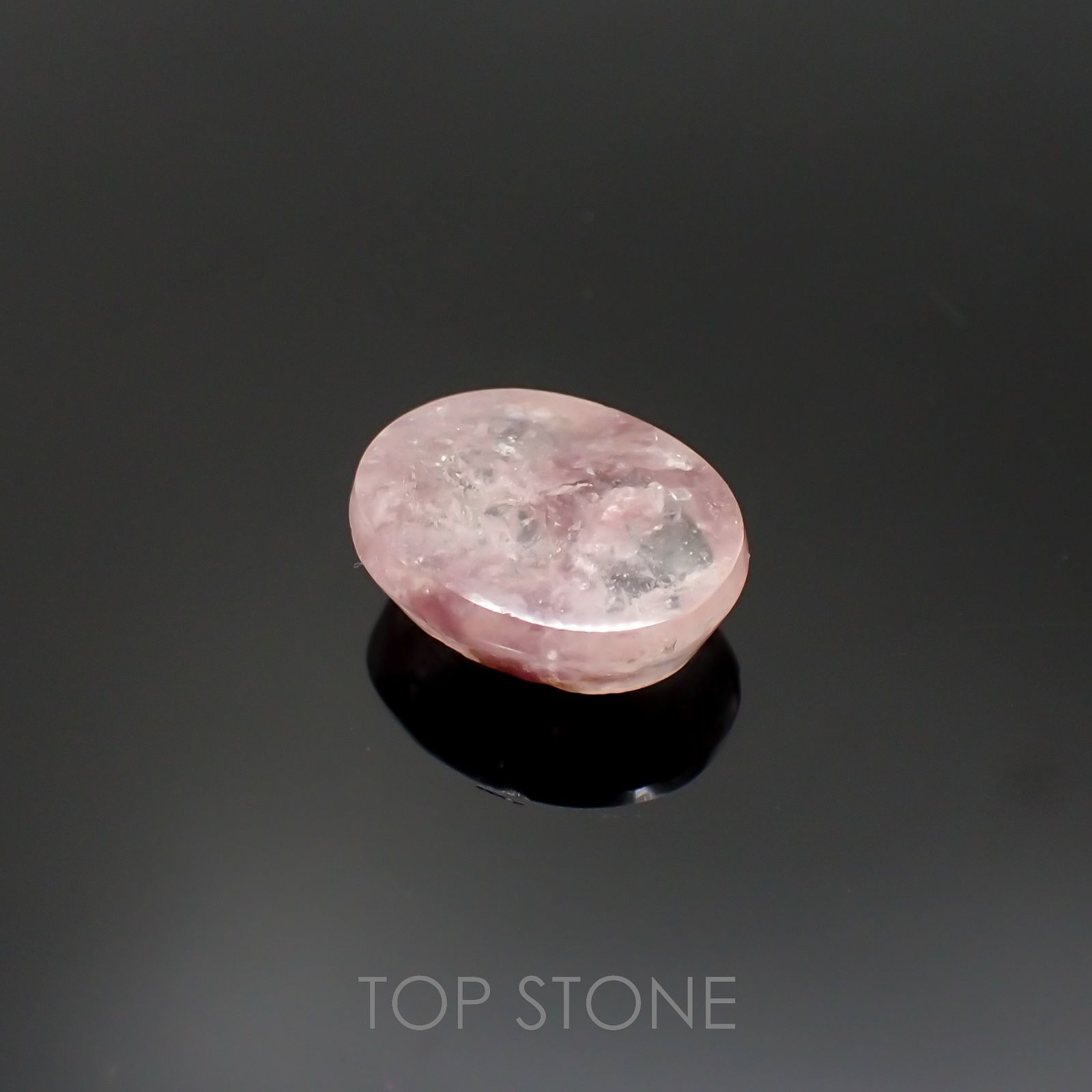 レピドライトインクォーツ ブラジル・ミナスジェライス州産 12.75ct[220917755]17.3x13.6mm前後
