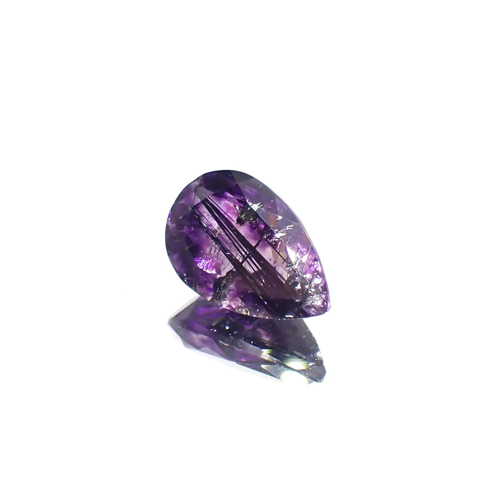 アメジストエレスチャル ナイジェリア産 6.66ct[230622436]15.7x10.2mm前後