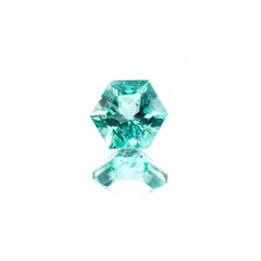 ◇ヘキサゴンカット◇エメラルド(宝石名エメラルド) ザンビア産 0.13ct 識別済[210611009]3×3mm前後