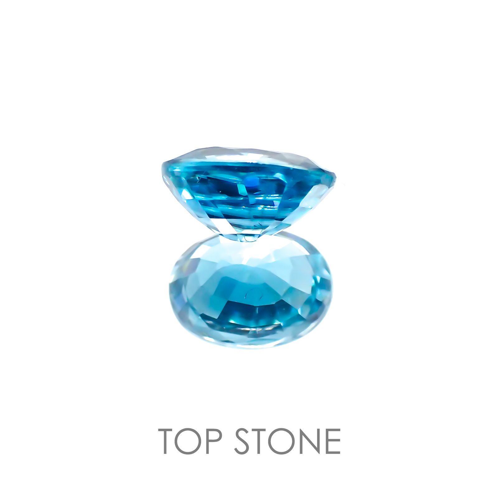 ブルージルコン カンボジア産 ルース 2.1ct[20117930]7.9×6.1mm前後